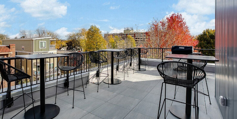 the apartment community balcony